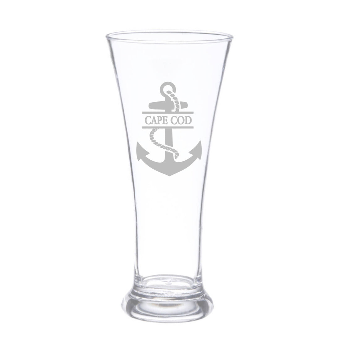 GLASSWARE - Anchor w Town Name: Stemless Wine Glass