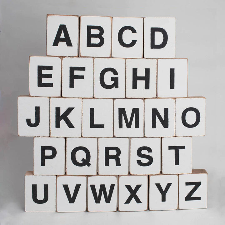 Black Block Font Decorative Wooden Block Letters A - Z: D
