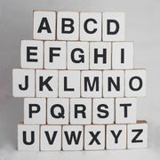 Black Block Font Decorative Wooden Block Letters A - Z: S