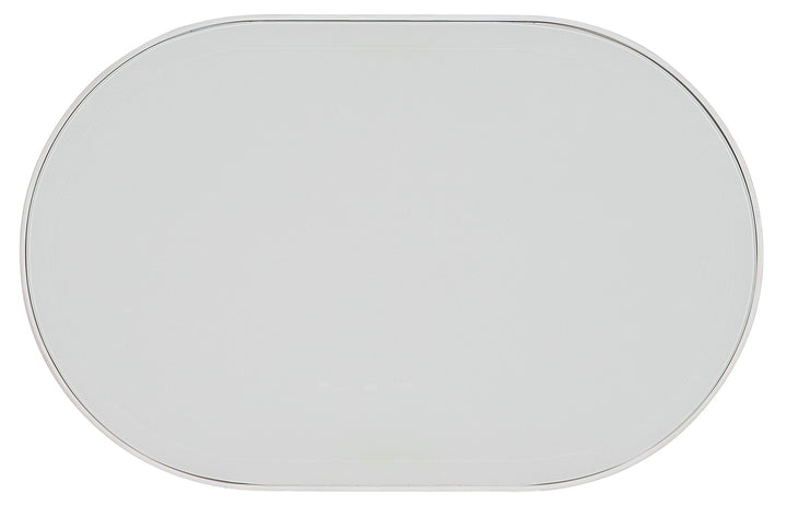 Melange - On The Bright Side Oval End Table - White