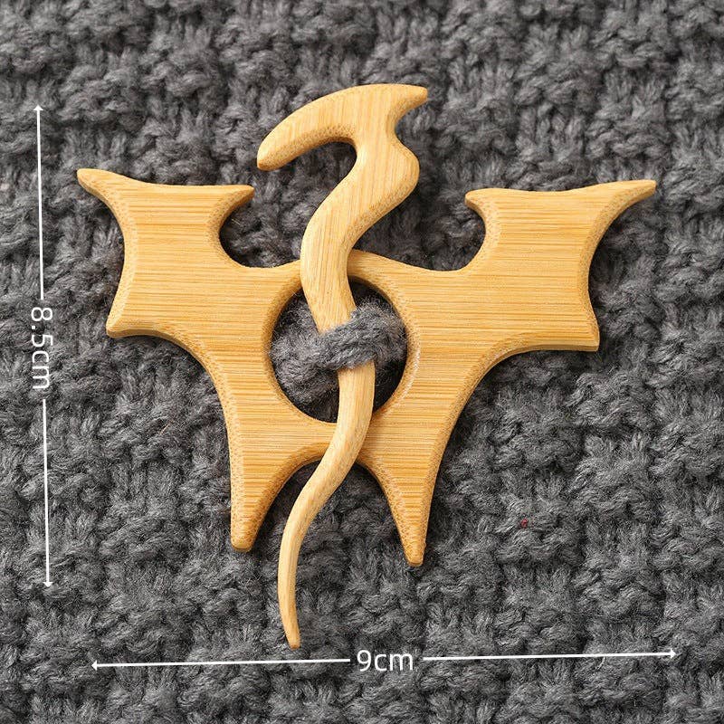 Wooden Shaped Brooch: Whale 2