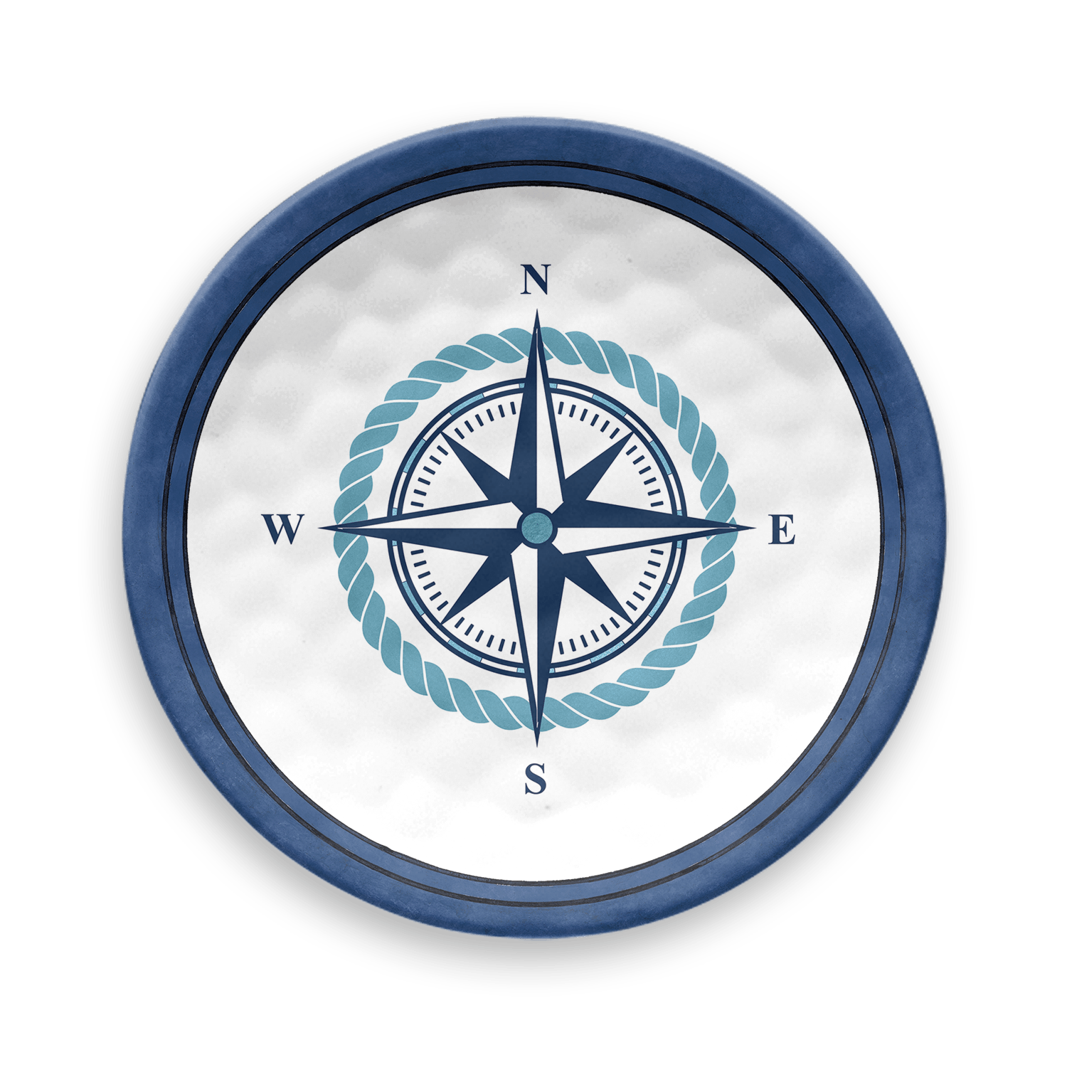 Nautical Anchor Serveware,100% Melamine,BPA free,Food Safe: Assorted Appetizer Plate, Set of 4, 6.8"