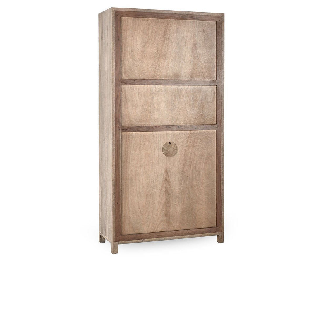Jensen - 2 Door 1 Drawer Tall Cabinet - Taupe