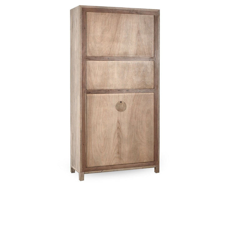 Jensen - 2 Door 1 Drawer Tall Cabinet - Taupe