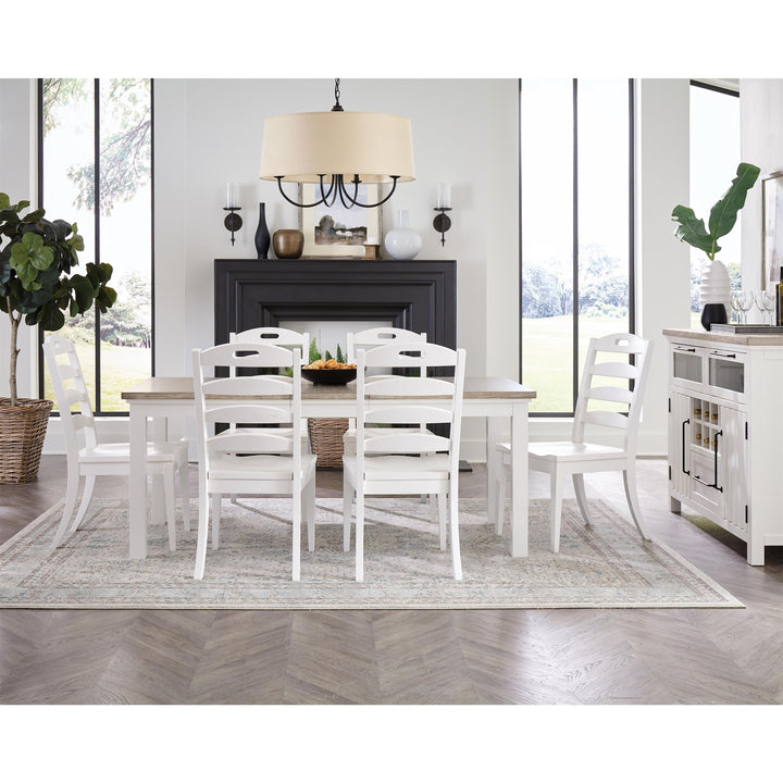 Cora - Rectangular Leg Dining Table - Cloud / Fog