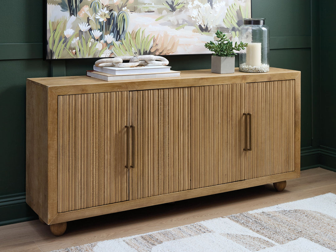 Niam - Light Antique Beige - Accent Cabinet