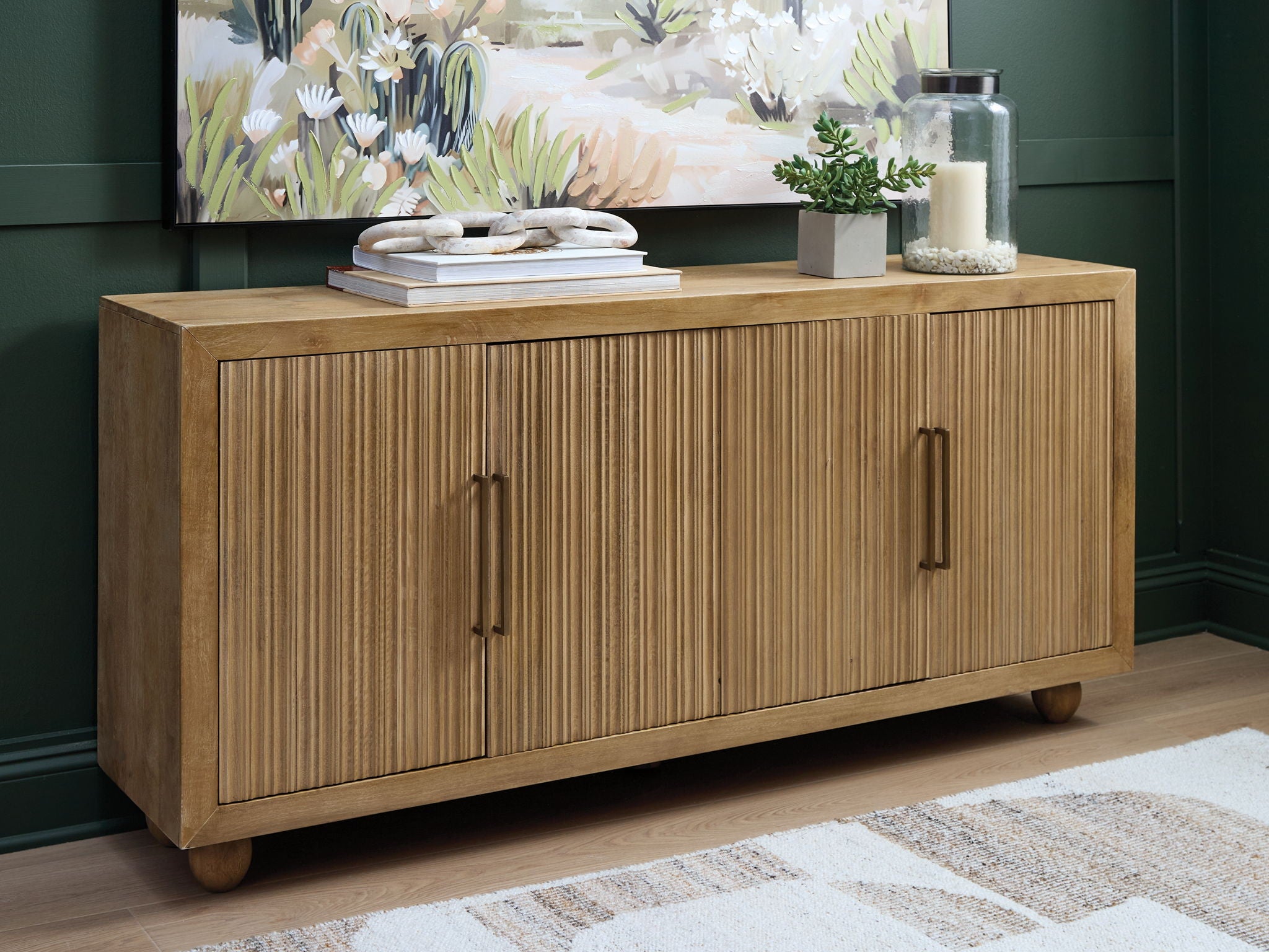 Niam - Accent Cabinet - Light Antique Beige