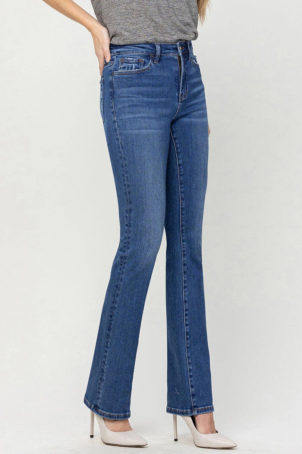 HIGH RISE BOOTCUT JEANS V3205: SHINING / 25