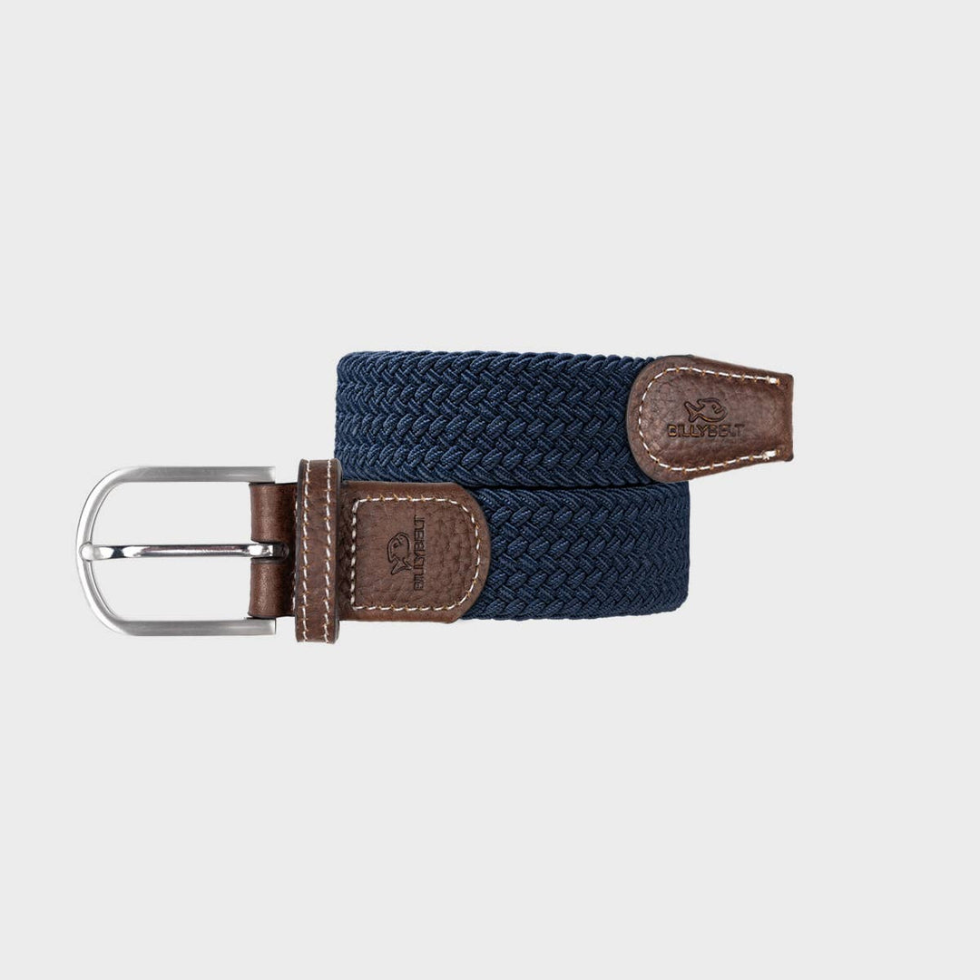 Slate blue elastic braided belt: Size 1