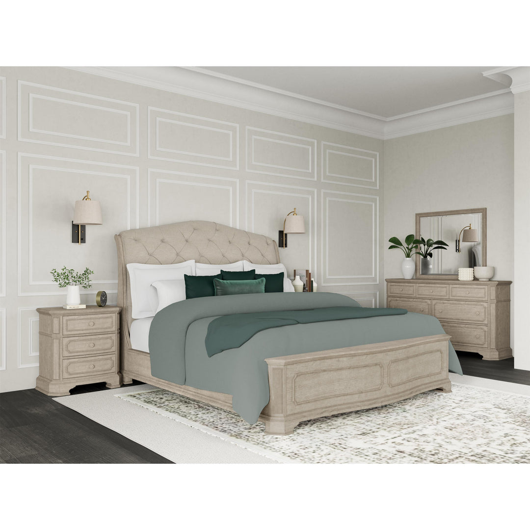 Kensington - Three Drawer Nightstand - Beige
