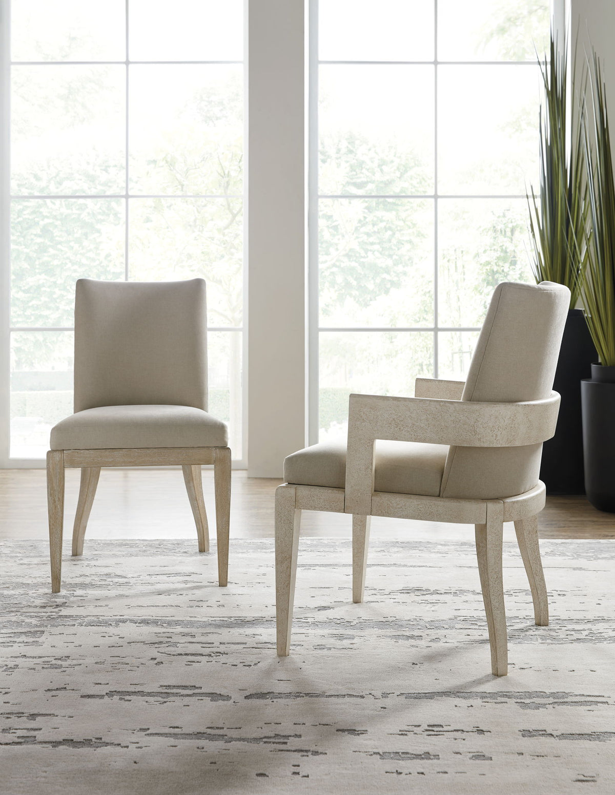 Cascade - Upholstered Arm Chair (Set of 2) - Beige