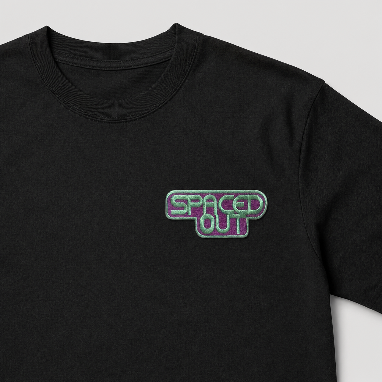 Space Spaced Out Verbage - Sew Original Patch – 1.8" x 3.85"
