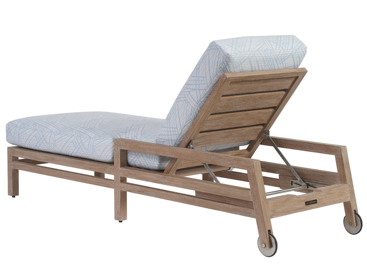 Stillwater Cove - Chaise Lounge - Light Brown / Blue