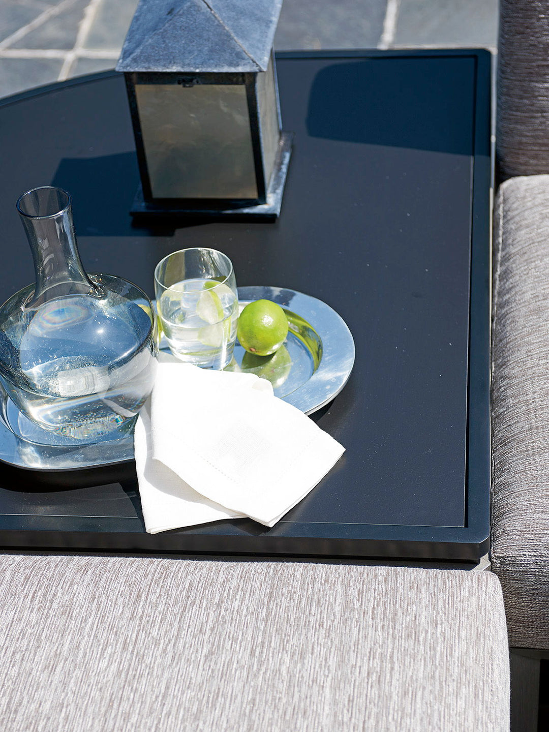 Del Mar - Sectional Corner Table - Dark Gray