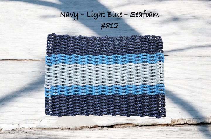 812 The "Original" Handcrafted Woven Maine Lobster Rope Door Mat: Small 18" x 30" #812