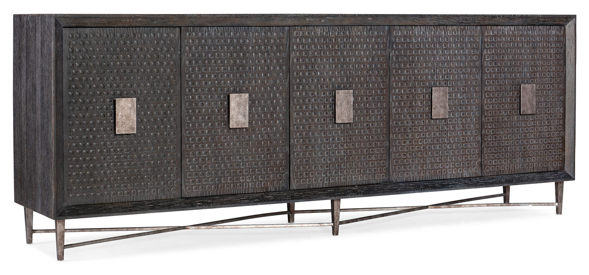 Melange - Keenan 5-Door Credenza - Dark Brown