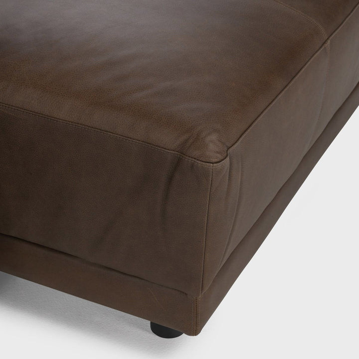 Hauser - Leather Sectional With RAF Chaise - Espresso MX