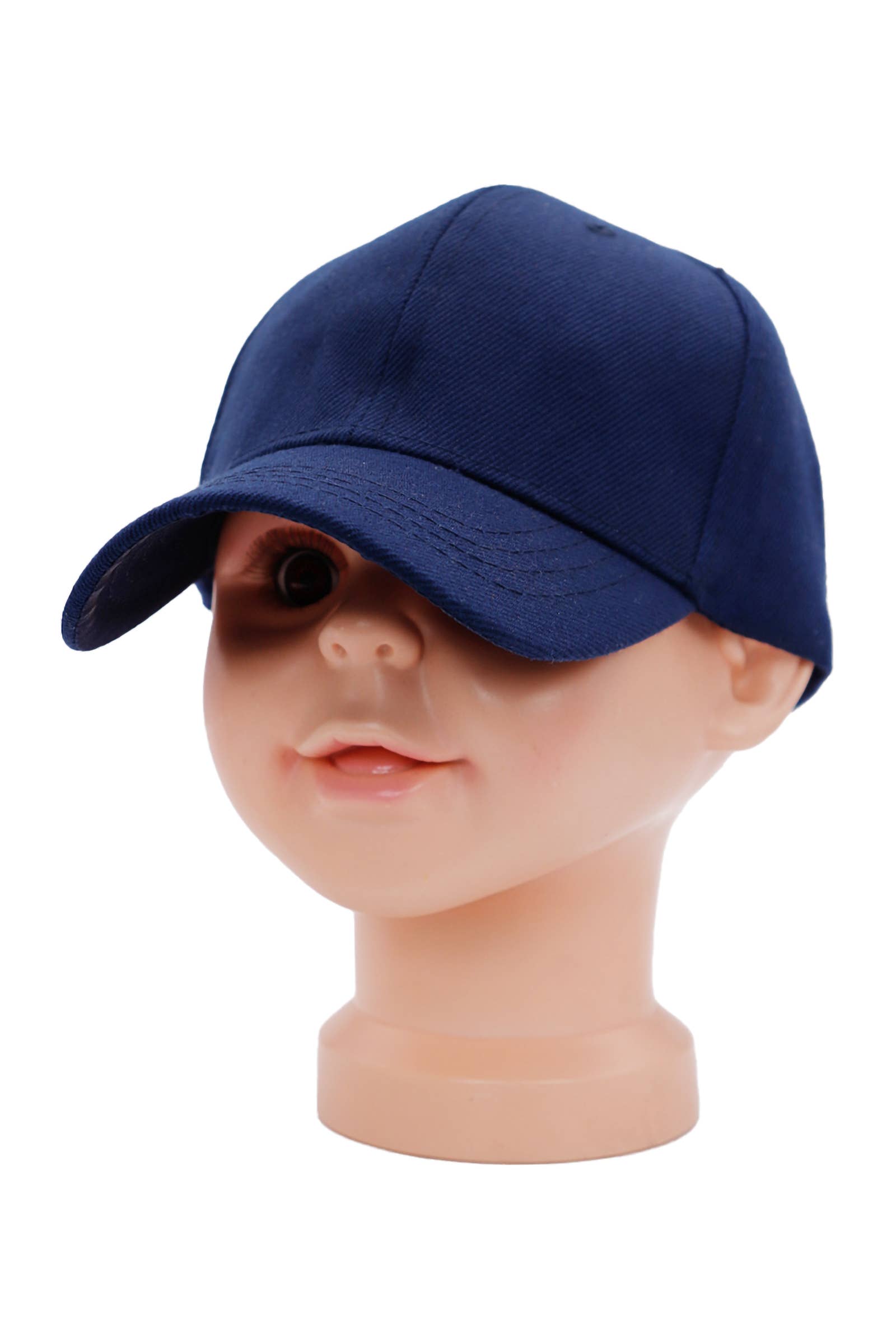 Kids Twill Acrylic Velcro Back Baseball Cap: Black / One Size
