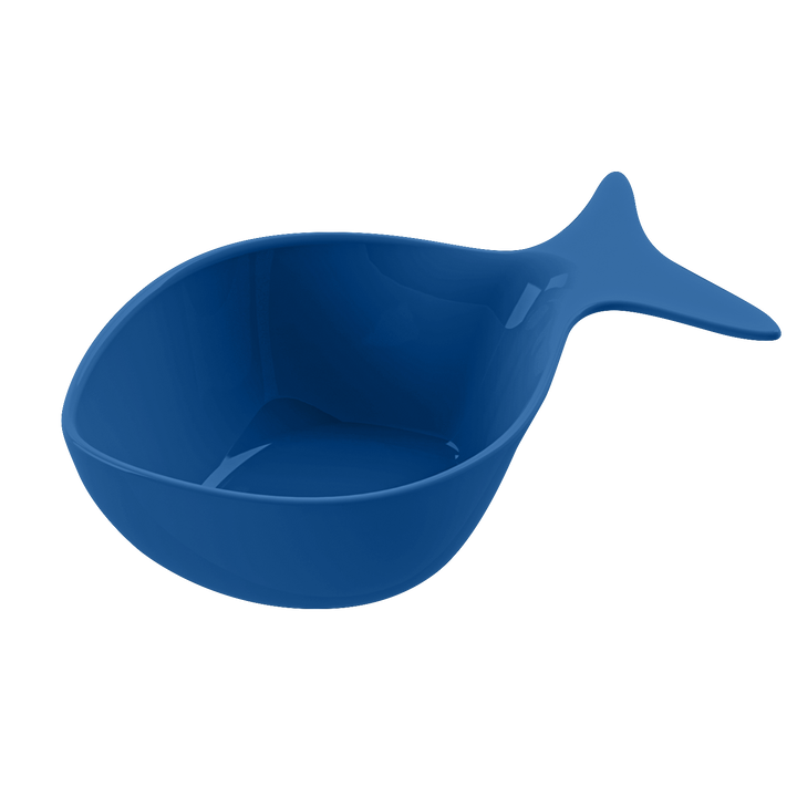 Coastal Scallops Dinnerware,100% Melamine,BPA free,Food Safe: Fish Shaped Dip Bowl, 5.9"/ 8.3 oz.