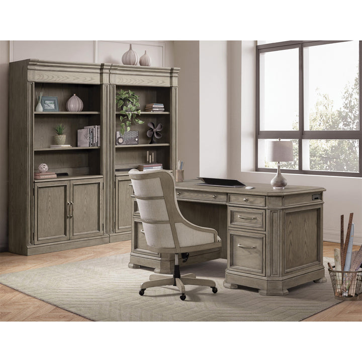 Wimberley - Upholstered Desk Chair - Pearl Silver