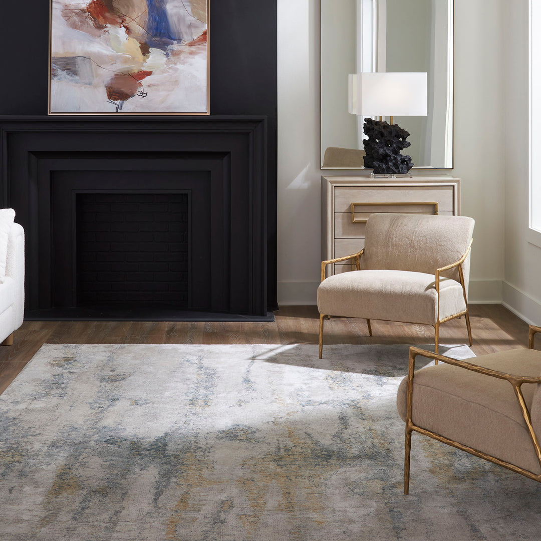 Ladoga - Modern 9 X 12 Rug - Pearl Silver