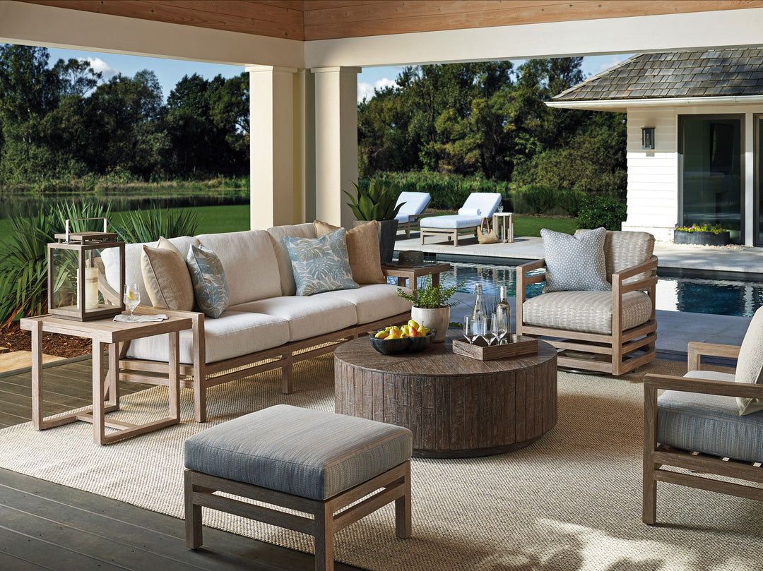 Stillwater Cove - Ottoman - Light Brown / Beige
