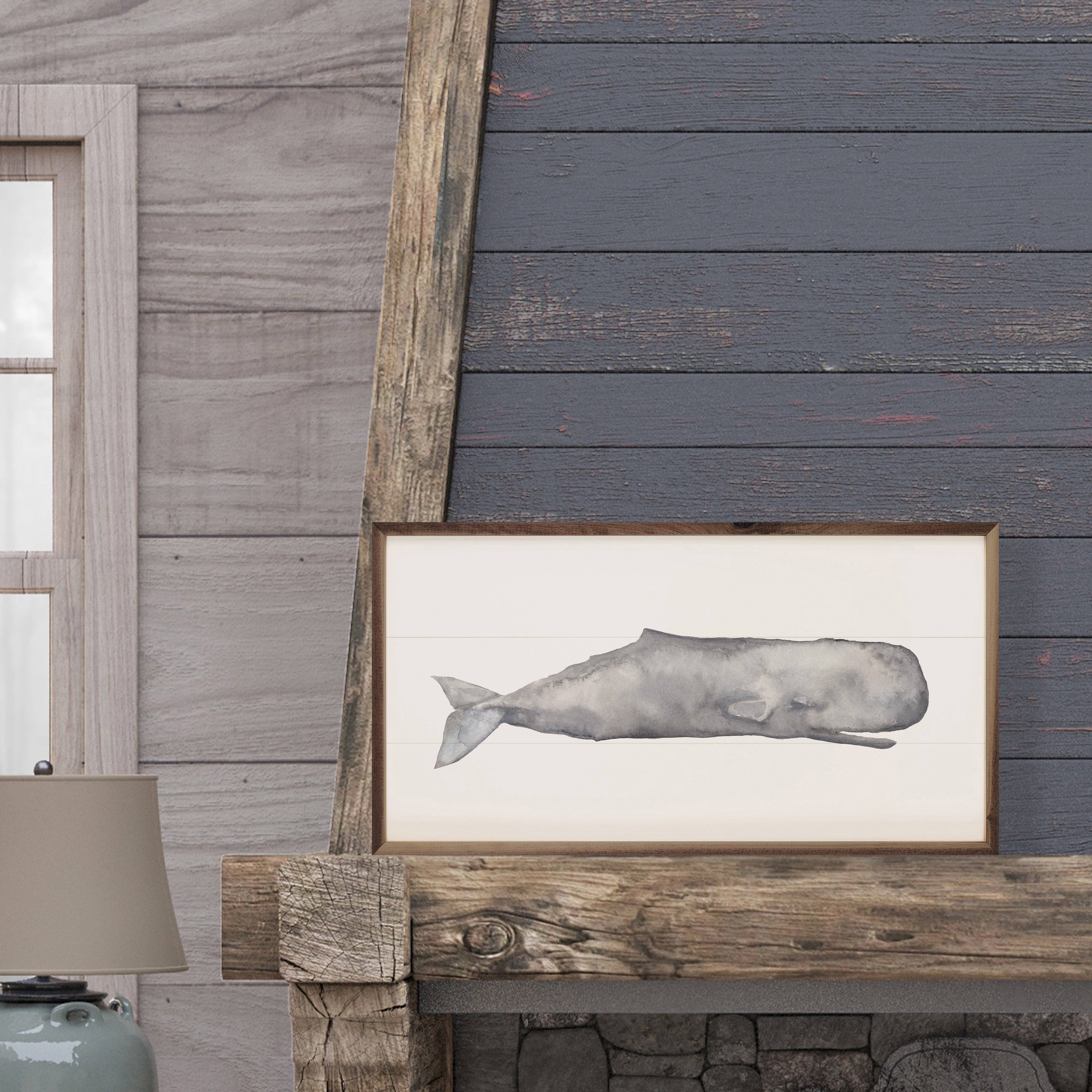 Watercolor Sperm Whale Painting By Emily Wood