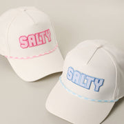 SALTY Embroidered Patch Rope Trucker Hat