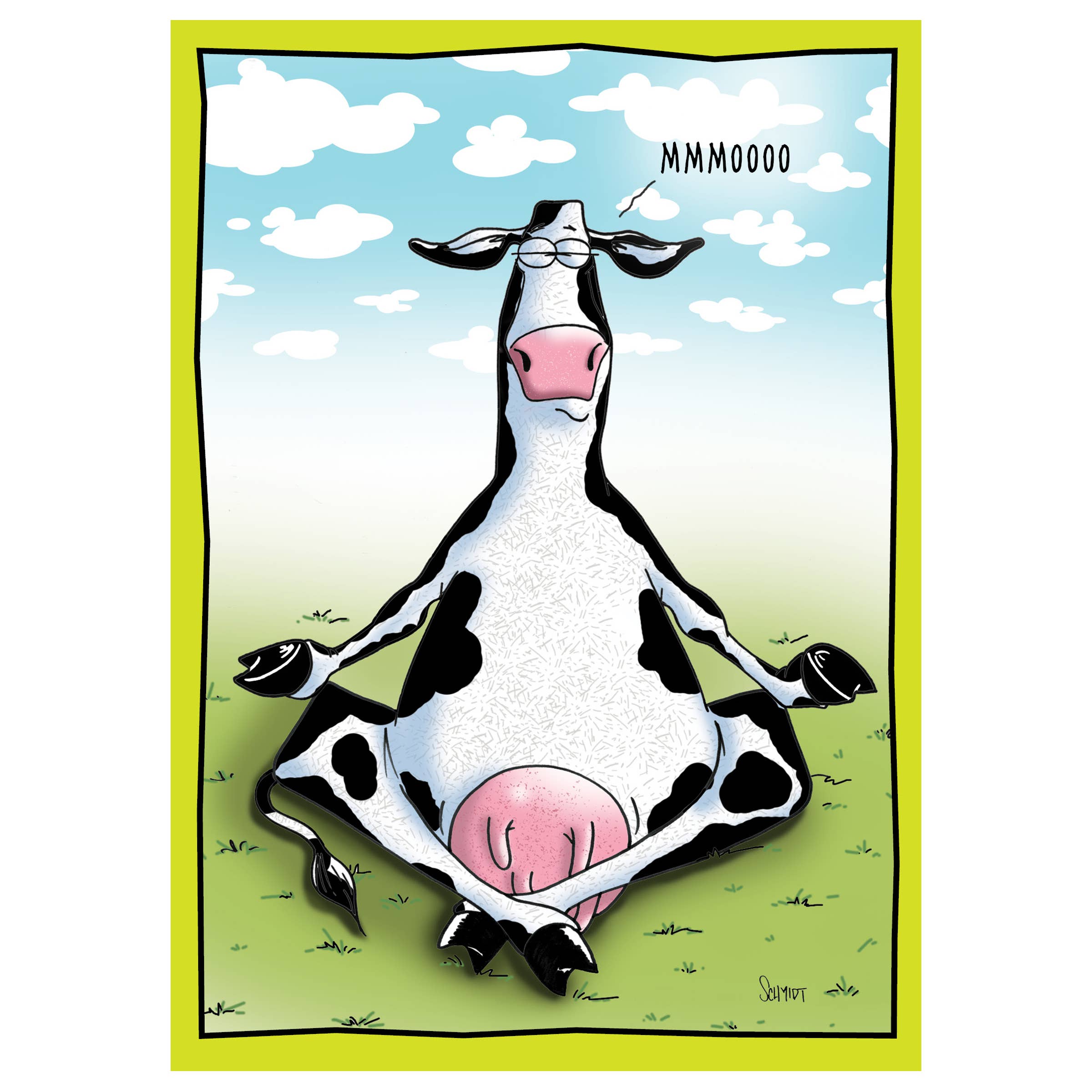 Meditating Cow | Birthday Card