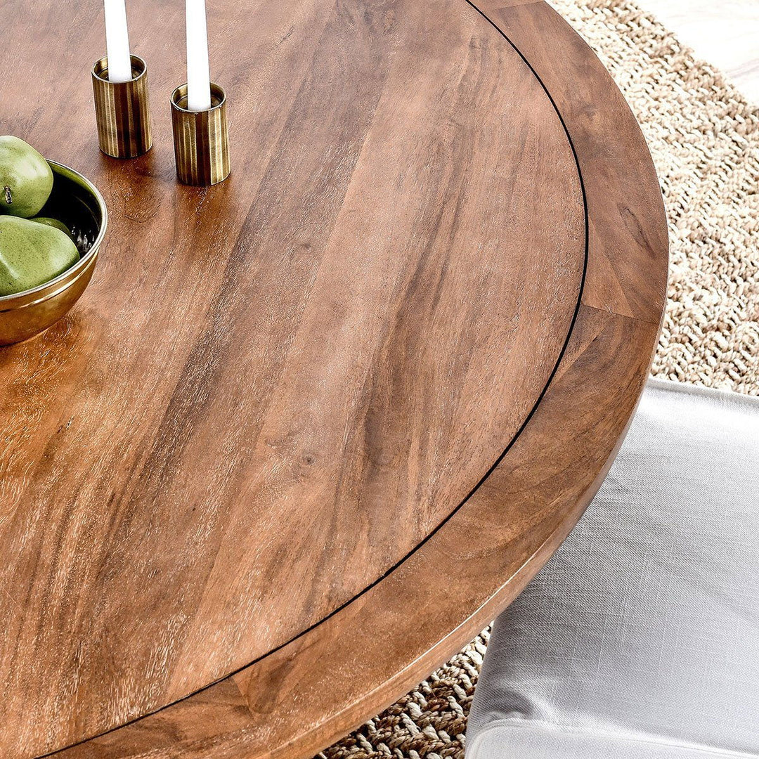 Selena - Round Dining Table - Hickory Brown