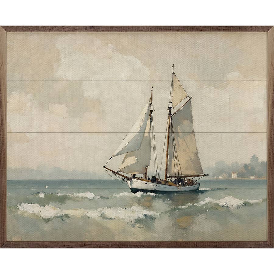 Vintage Sailboat On The Coast