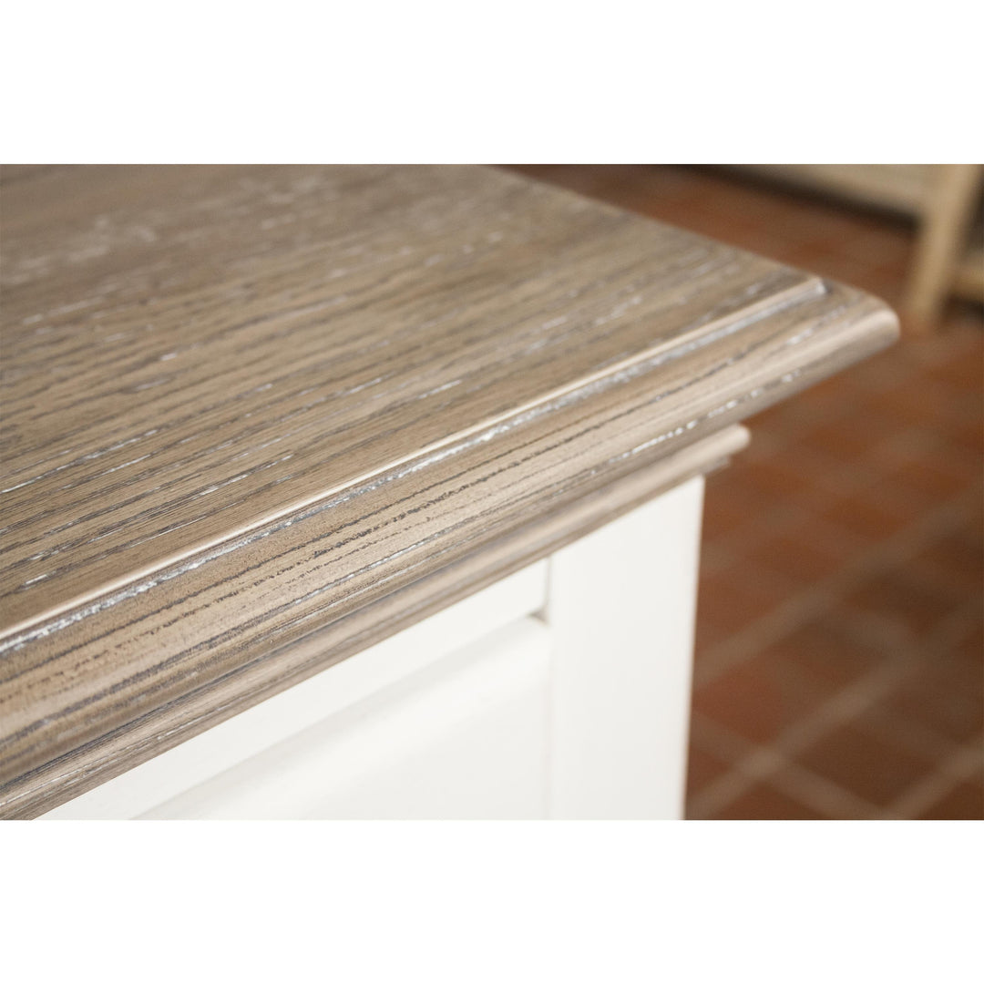 Myra - Three Drawer Nightstand - Natural / Paperwhite