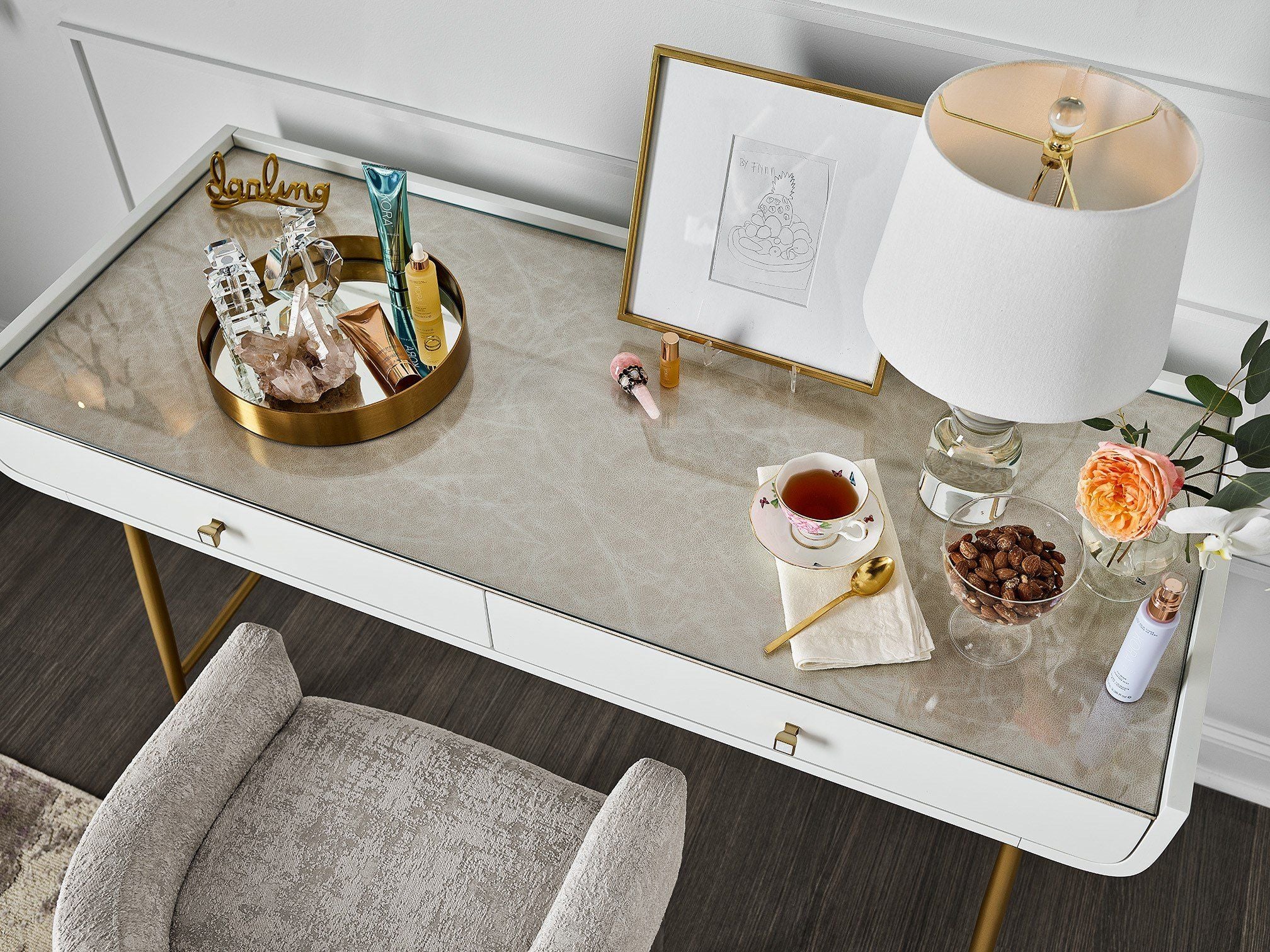 Love. Joy. Bliss.-Miranda Kerr Home - Allure Vanity Desk - White