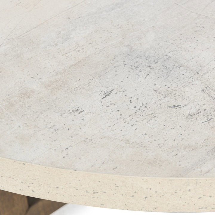 Aspen - Round Coffee Table - Distressed Brown/Antique White