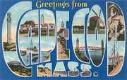 MA-869 Greetings from Cape Cod, Mass - Vintage Image, Postcard
