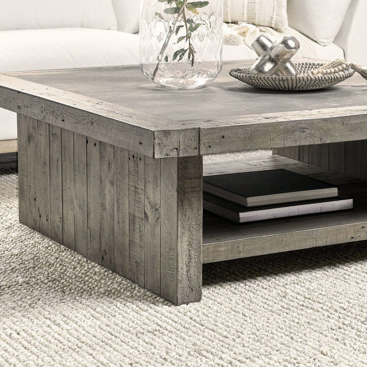Stonebridge - Square Coffee Table - Distressed Gray