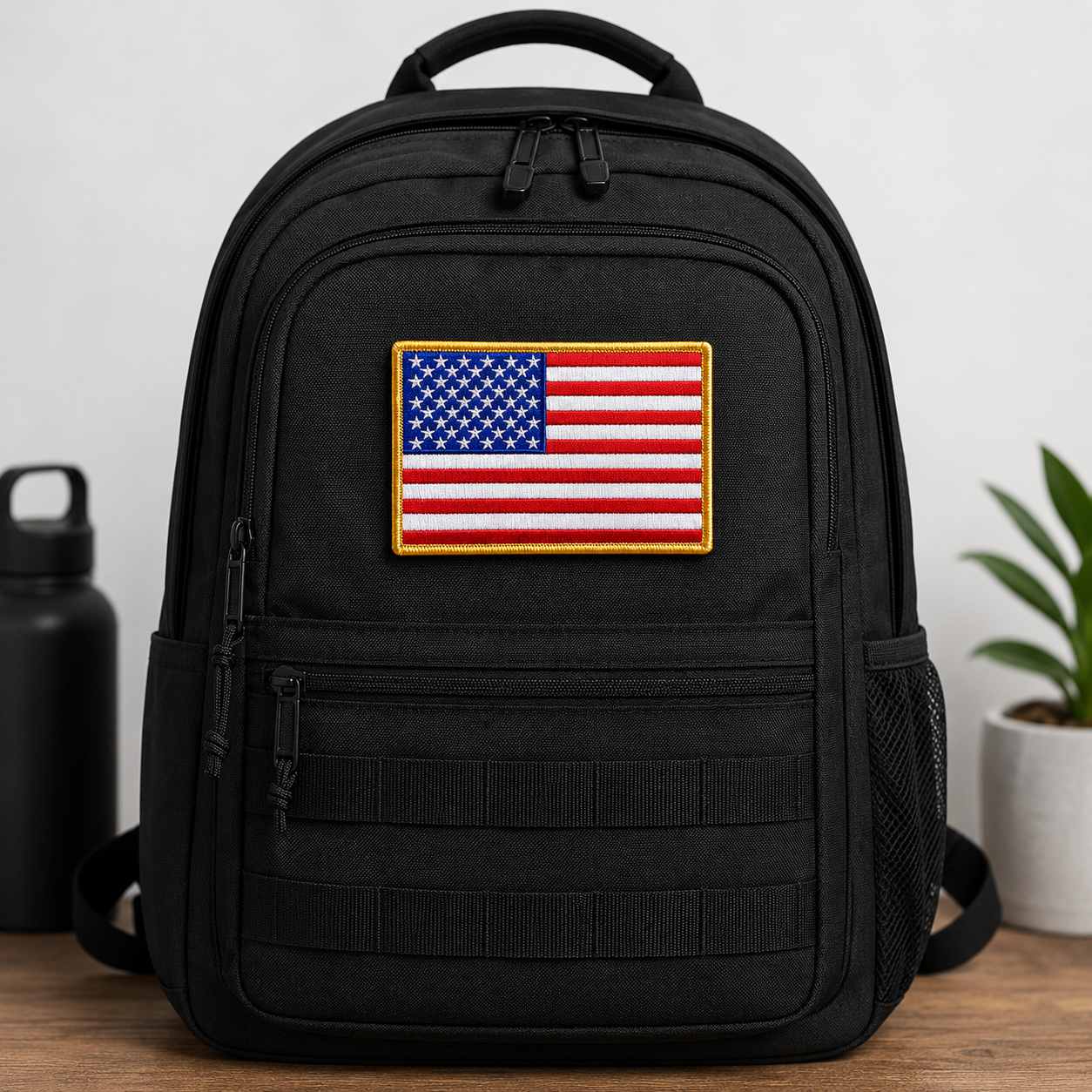 American Flag Iron-On & Sew-On Rayon Patch – 6" x 4"