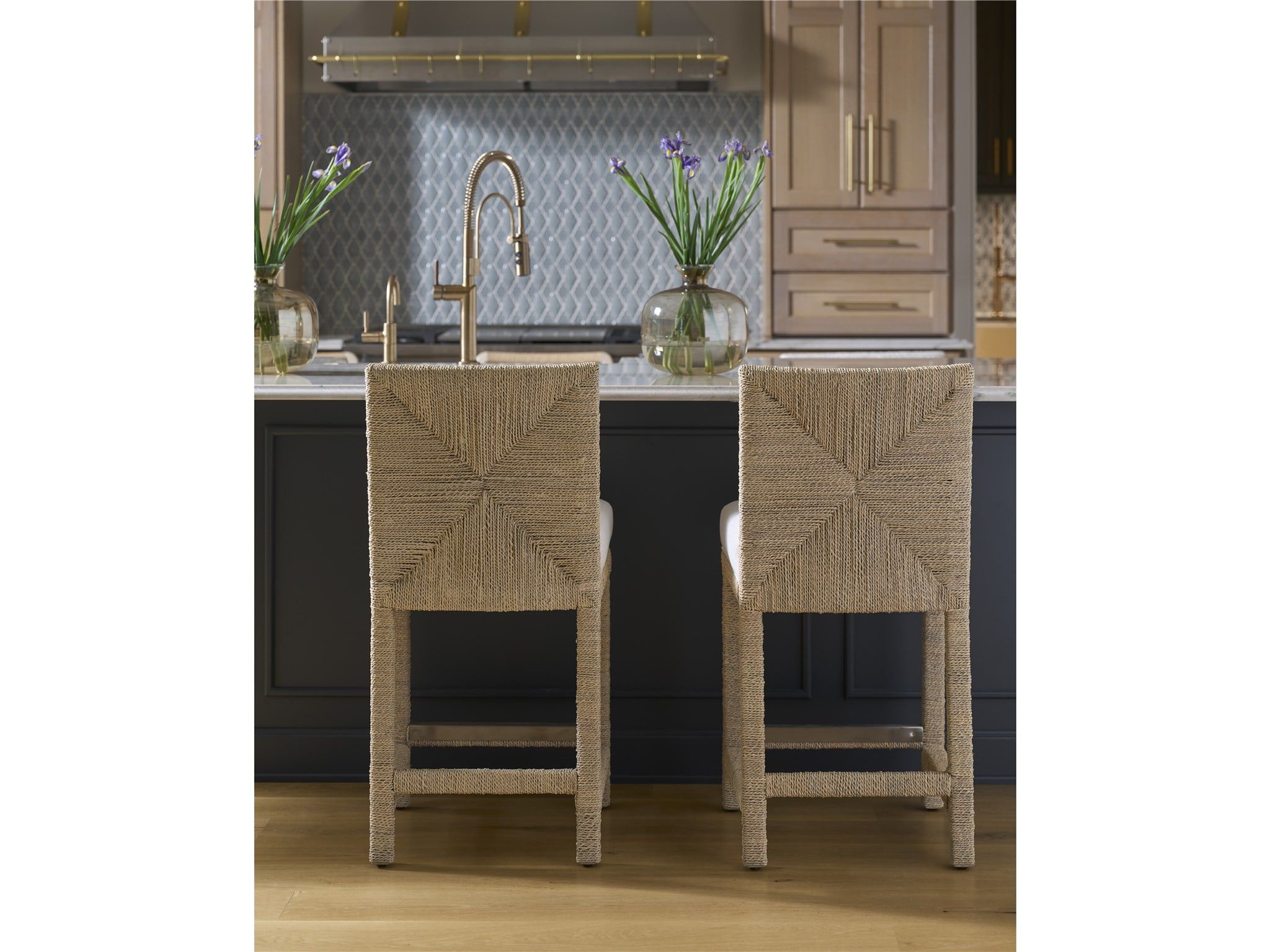 Oasis - Abaca Counter Chair - Beige