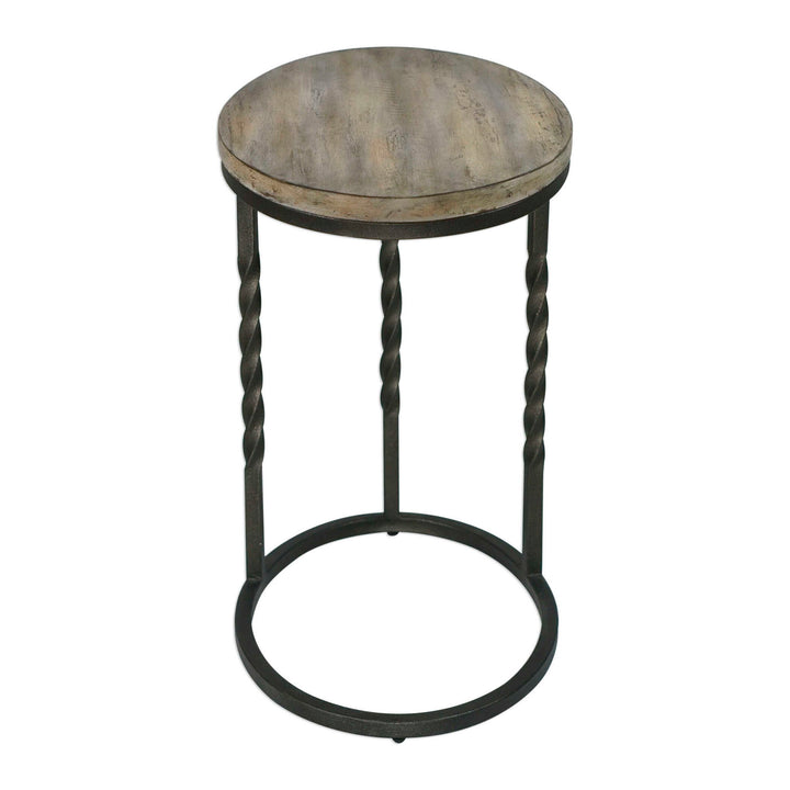 Tauret - Cantilever Accent Table - Gray & Black