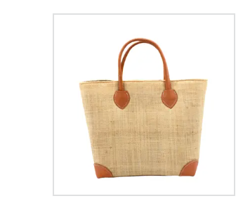 Augustine Straw Basket Bag - Three Sizes: Natural / Large