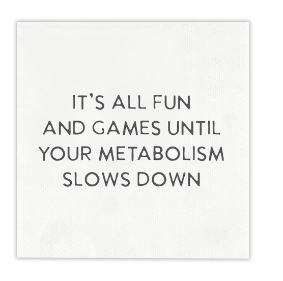 FUN & GAMES COCKTAIL NAPKIN