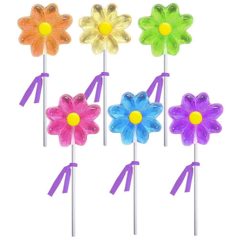 Mini Daisy Lollipops - Assorted: 24 pack with display