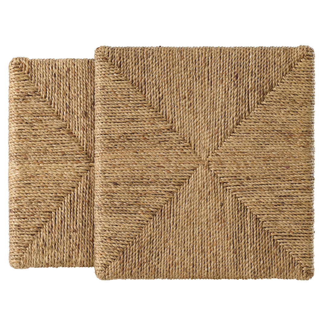 Rosalie - Woven Nesting Tables - Light Brown