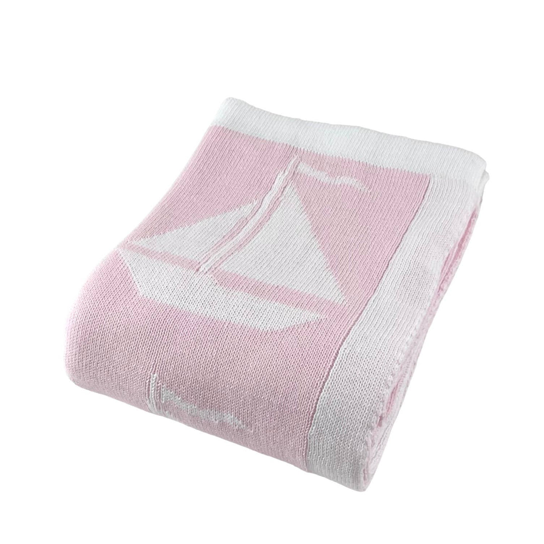 8032 Sailboats Blanket: Blue/White