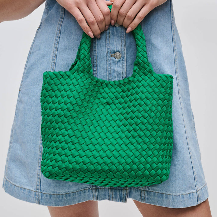 Sky's The Limit - Small Woven Neoprene Crossbody: Sand Black