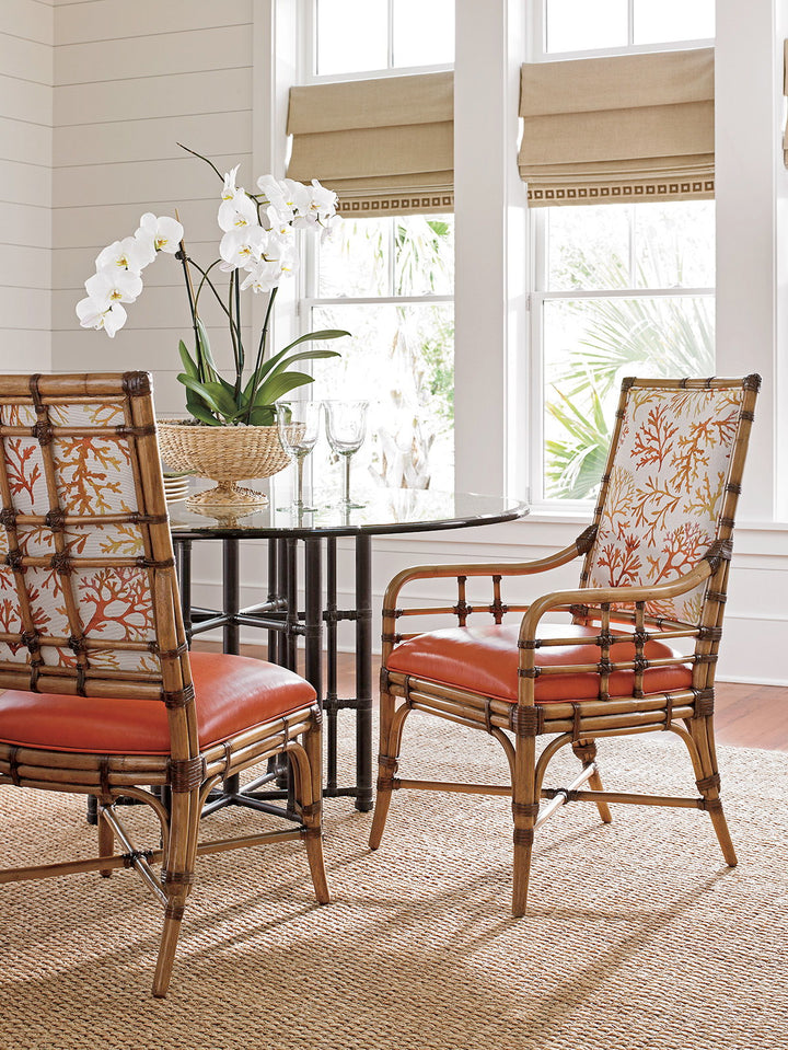 Twin Palms - Summer Isle Upholstered Side Chair - Light Brown / Orange