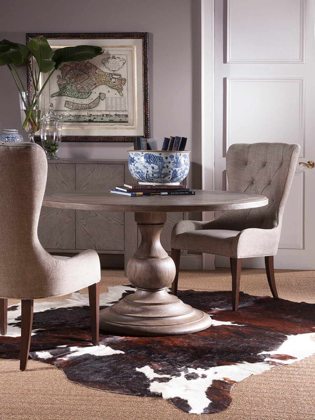 Cohesion Program - Axiom Round Dining Table - Dark Brown