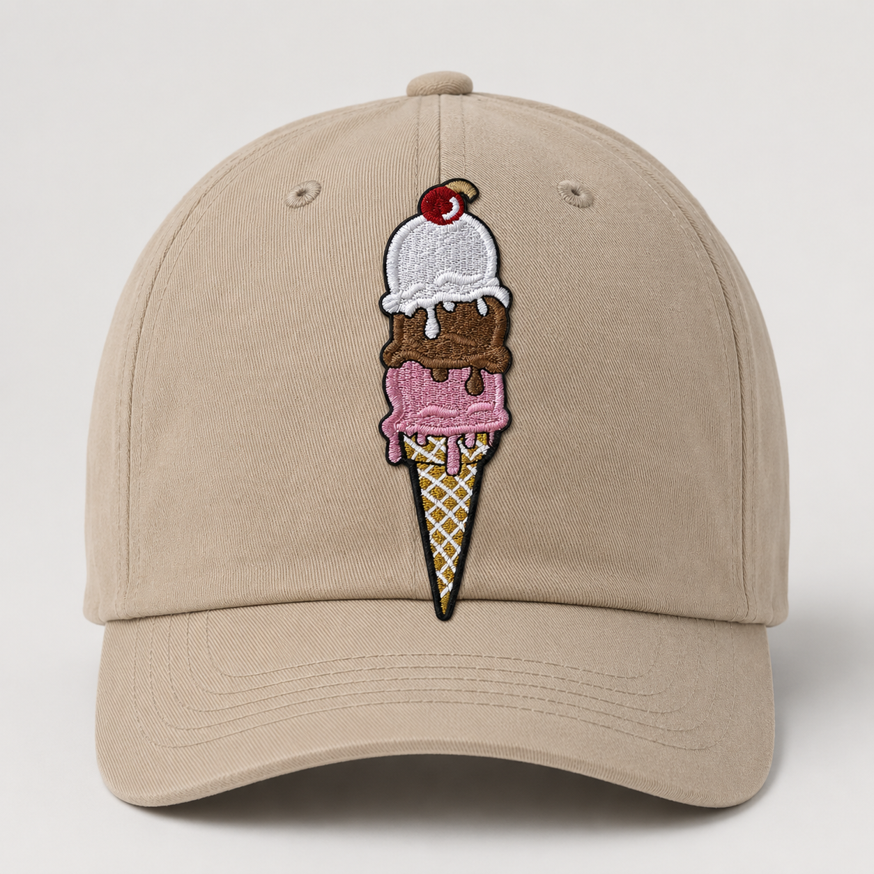 Triple Ice Cream Cone - Original Artwork " Patch – 1" x 3.7"
