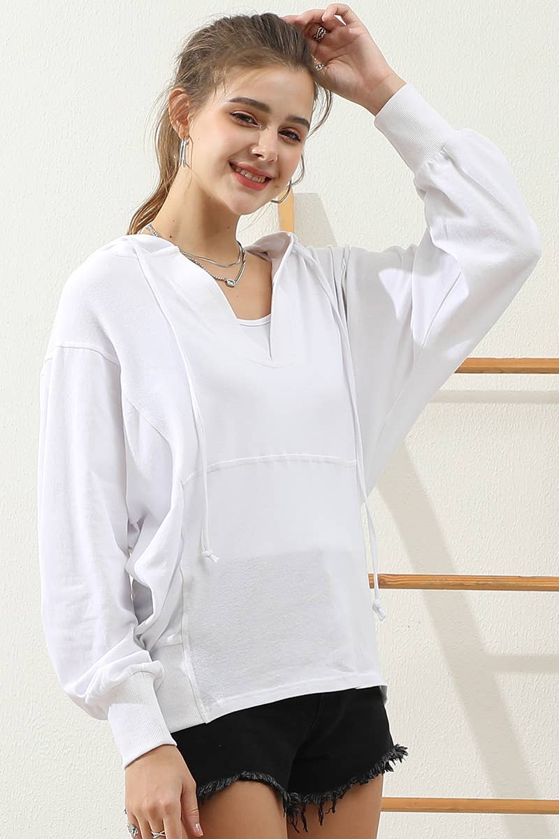 CWTTL1451_Basic Lightweight Pullover Hoodie Sweatshirt: NAVY / (M) 1