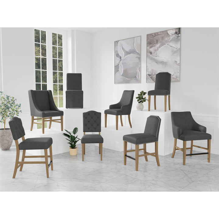 Mix-N-Match Chairs - Button Tufted Upholstered Stool